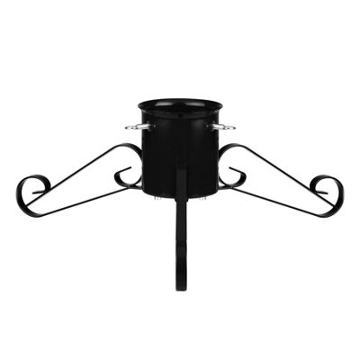 Holly International Traditional Scroll Leg Metal Christmas Tree Stand Medium - Black - Black - Image 3