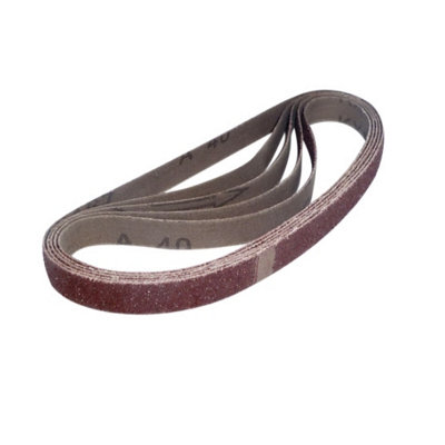 Toolpak 40G Sanding Belts Five Pack (13mm X 457mm) from B&Q