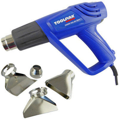 Toolpak 2000W Professional Hot Air Heat Gun Variable Temperature Paint Stripper 4Nozzle from B&Q