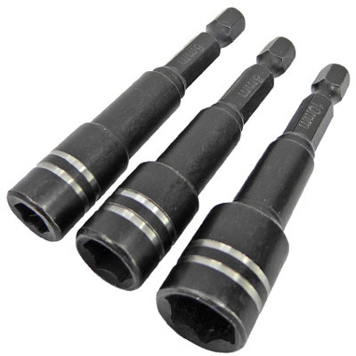 Toolpak But Driver SetMagnetic Impact Screwdriver 1/4" Hex Socket Bit6/8/10mm3-Piece from B&Q