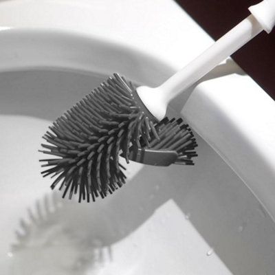 Home Valet Silicone Under Rim Toilet Brush With Holder from B&Q