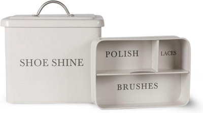 Garden Trading Steel Chalk Shoe Shine Box Unique Home Accessory and Gift Idea - Image 3
