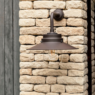 Garden Trading Semington Belfast Coffee Been Mains Outdoor Garden Wall Light
