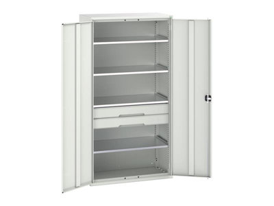 Bott 16926574.16 Verso Kitted Cupboard 4 Shelf + 2 Drawer 1050 X 2000mm Light Grey from B&Q