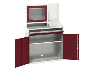 Bott 16928022.24 Verso Computer Cupboard 1050 X 550 X 1650mm Crimson Red from B&Q