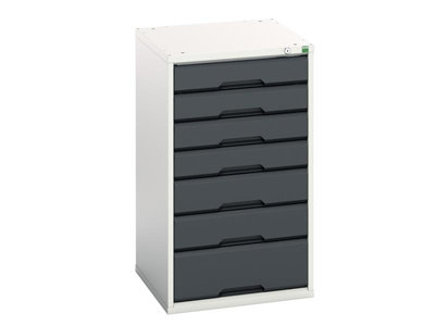 Bott 16925029.19 Verso 7 Drawer Cabinet 525 X 900mm Anthracite Grey Bot169250299 from B&Q