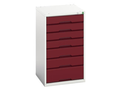 Bott 16925029.24 Verso 7 Drawer Cabinet 525 X 900mm Crimson Red Bot169250294 from B&Q