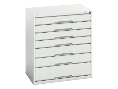 Bott 16925129.16 Verso 7 Drawer Cabinet 800 X 900mm Light Grey Bot169251296 from B&Q