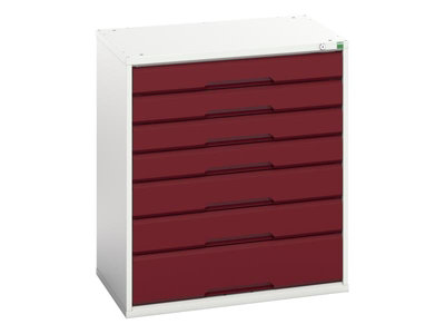Bott 16925129.24 Verso 7 Drawer Cabinet 800 X 900mm Crimson Red Bot169251294 from B&Q
