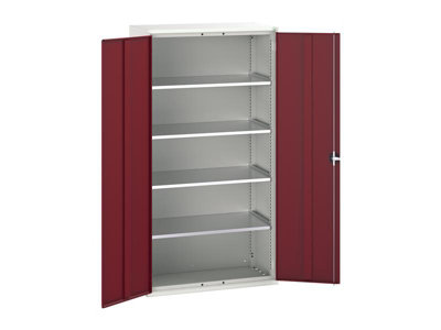 Bott 16926267.24 Verso 4 Shelf Cupboard 1050mm Crimson Red Bot169262674 from B&Q
