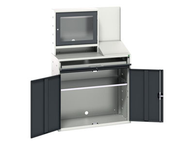 Bott 16928022.19 Verso Computer Cupboard 1050 X 550 X 1650mm Anthracite Grey from B&Q