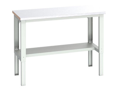 Bott 41003655.16V Cubio Adjustable Bench With Half ShelfSteel Clad Top 1500 X 750mm from B&Q