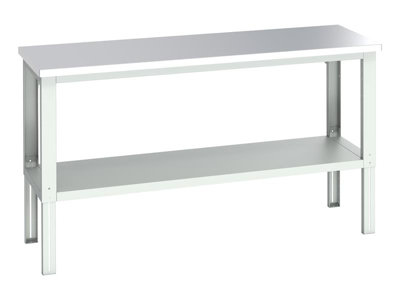 Bott 41003680.16V Cubio Adjustable Bench With ShelfStainless Steel Clad Top 2000 X 750mm from B&Q