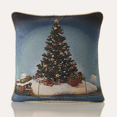 Luxury Living Spruce 18" Tapestry Christmas Cushion from B&Q