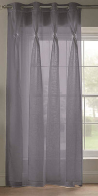 Luxury Living Diana Dolly Voile Semi-Sheer Eyelet Curtain Panel from B&Q