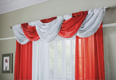 Alan Symonds Glitter Voile Swag Panel Single from B&Q