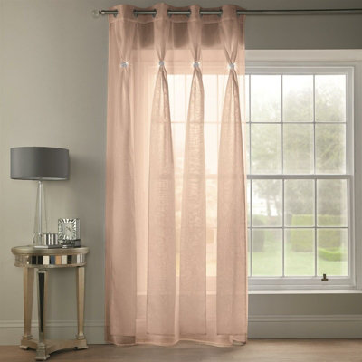 Luxury Living Diana Dolly Voile Semi-Sheer Eyelet Curtain Panel from B&Q