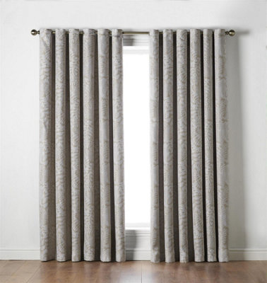 Luxury Living Ferndown Eyelet Ring Top Curtains Cream from B&Q