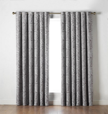 Luxury Living Ferndown Eyelet Ring Top Curtains Latte from B&Q
