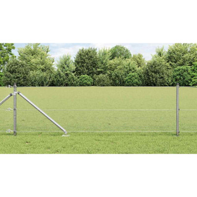 Berkfield Welded Wire Fence With 13 Spike Posts 0.8X10 M Galvanised Steel from B&Q