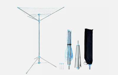 3 Arm 16M Rotary Outdoor Spike & Cover Airer from B&Q