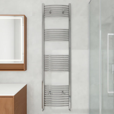 AVER-GROWTH 1800X500mm Bathroom Curved Heated Towel Rail Radiator Warmer Ladder Chrome from B&Q