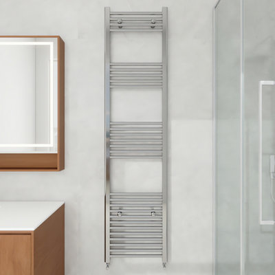 AVER-GROWTH 1800X450mm Bathroom Vertical Straight Heated Towel Rail Radiator Ladder Warmer Chrome from B&Q