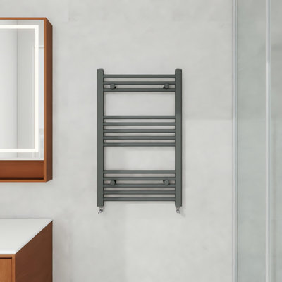 AVER-GROWTH 800X500mm Bathroom Vertical Straight Heated Towel Rail Radiator Ladder Warmer Anthracite from B&Q