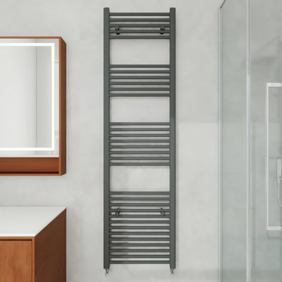 AVER-GROWTH 1800X500mm Bathroom Vertical Straight Heated Towel Rail Radiator Ladder Warmer Anthracite from B&Q