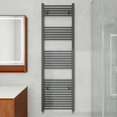 AVER-GROWTH 1800X550mm Bathroom Vertical Straight Heated Towel Rail Radiator Ladder Warmer Anthracite from B&Q