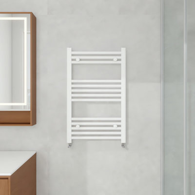 AVER-GROWTH 800X500mm Bathroom Vertical Straight Heated Towel Rail Radiator Ladder Warmer White from B&Q