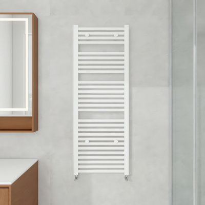 AVER-GROWTH 1200X450mm Bathroom Vertical Straight Heated Towel Rail Radiator Ladder Warmer White from B&Q