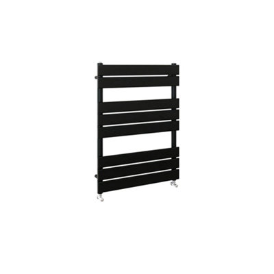 AVER-GROWTH Designer Flat Panel Heated Towel Rail Radiator Bathroom Warmer Heating Black 800X600mm from B&Q