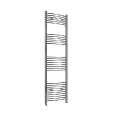 AVER-GROWTH Bathroom Curved Heated Towel Rail Radiator Warmer Ladder Chrome 1800X400mm from B&Q