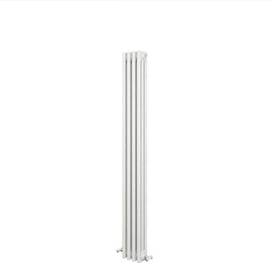 AVER-GROWTH Traditional 3 Column Cast Iron Style Radiator Vertical White 1500X200mm from B&Q