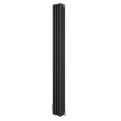 Traditional 4 Column Cast Iron Style Radiator Vertical Anthracite 1800X200mm
