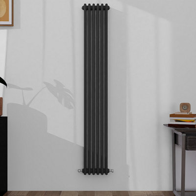 SLINE Classic 3 Column Cast Iron Inspired Radiators Anthracite For Central Heating 1800X290mm from B&Q