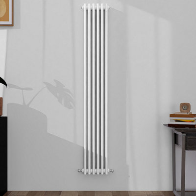 SLINE Classic 3 Column Cast Iron Inspired Radiators White For Central Heating 1800X290mm from B&Q