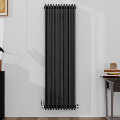 B&Q -  Classic 4 Column Cast Iron Inspired Radiators Anthracite For Central Heating 1800X560mm