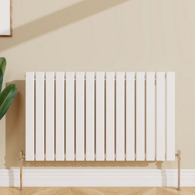 Sline Radiator Horizontal Single Panel Flat White Designer Radiator 600X1020mm from B&Q