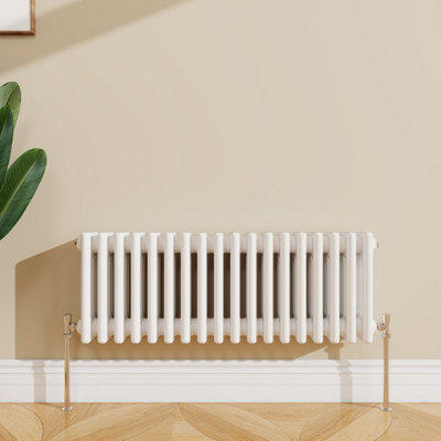 B&Q -  Radiator Classic 2 Column Cast Iron Inspired Radiators White For Central Heating 300X830mm
