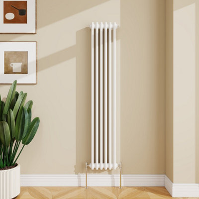 Sline Radiator Classic 2 Column Cast Iron Inspired Radiators White For Central Heating 1500X290mm from B&Q