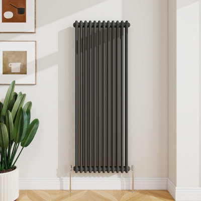 Sline Radiator Classic 2 Column Cast Iron Inspired Radiators Anthracite For Central Heating 1500X560mm from B&Q