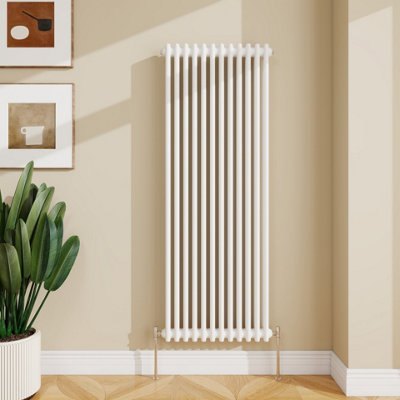 Sline Radiator Classic 2 Column Cast Iron Inspired Radiators White For Central Heating 1500X560mm from B&Q