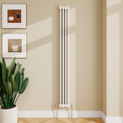 Sline Radiator Classic 2 Column Cast Iron Inspired Radiators White For Central Heating 1800X200mm from B&Q