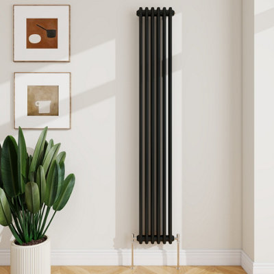 Sline Radiator Classic 2 Column Cast Iron Inspired Radiators Black For Central Heating 1800X290mm from B&Q