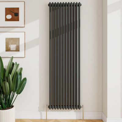 B&Q -  Radiator Classic 2 Column Cast Iron Inspired Radiators Anthracite For Central Heating 1800X560mm