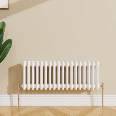 B&Q -  Radiator Classic 3 Column Cast Iron Inspired Radiators White For Central Heating 300X830mm