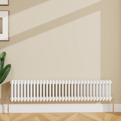 Sline Radiator Classic 3 Column Cast Iron Inspired Radiators White For Central Heating 300X1460mm from B&Q