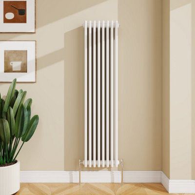 Sline Radiator Classic 3 Column Cast Iron Inspired Radiators White For Central Heating 1500X380mm from B&Q